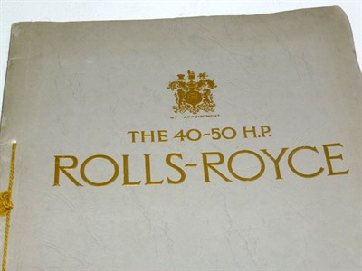 Lot 125 - Rolls-Royce 40-50HP Sales Brochure