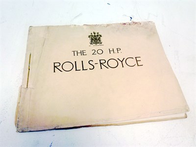 Lot 127 - Rolls-Royce 20HP Sales Brochure