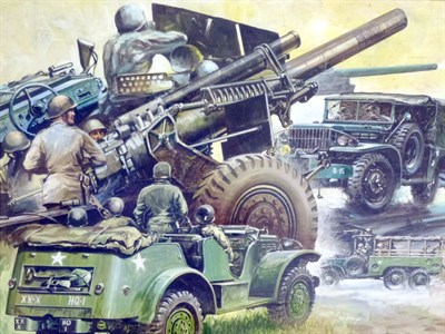 Lot 147 - Military Vehicle Montage Original Artwork