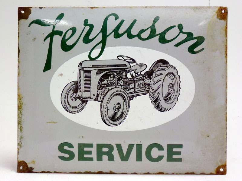 Lot 38 - Ferguson Service Tractor Pictorial Enamel Sign