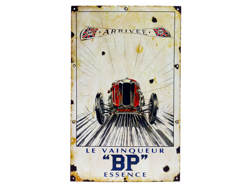 Lot 27 - 'Le Vainquer' BP Pictorial Enamel Sign