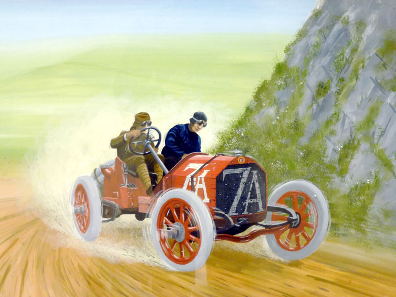Lot 12 - 1908 Targa Florio Original Artwork
