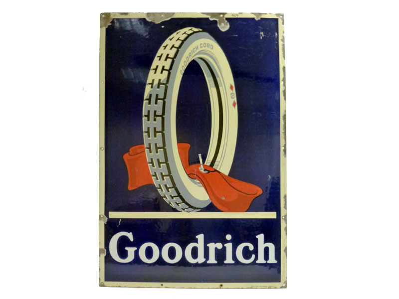 Lot 43 - Goodrich Tyres Enamel Advertising Sign