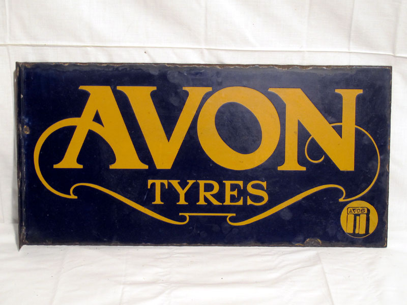 Lot 2 - 'Avon Tyres' Enamel Advertising Sign (R)