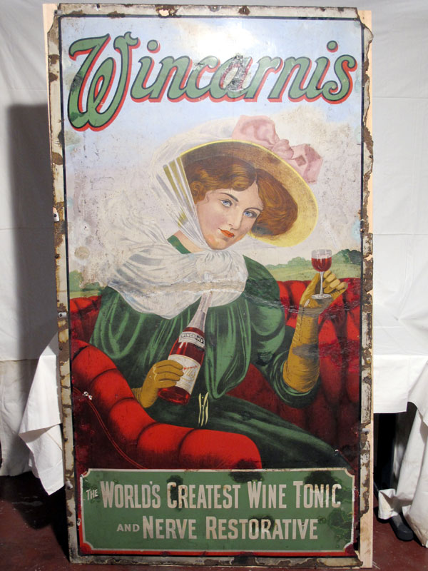 Lot 4 - 'Wincarnis Wine Tonic' Large-Format Pictorial Enamel Advertising Sign (R)