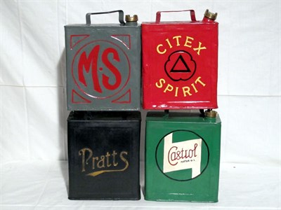 Lot 14 - Four Restored 2-Gallon Petrol Cans (R)