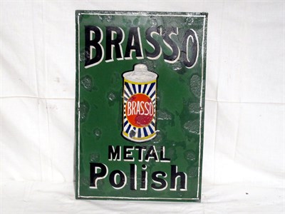 Lot 16 - 'Brasso Metal Polish' Small-Format Pictorial Enamel Advertising Sign (R)