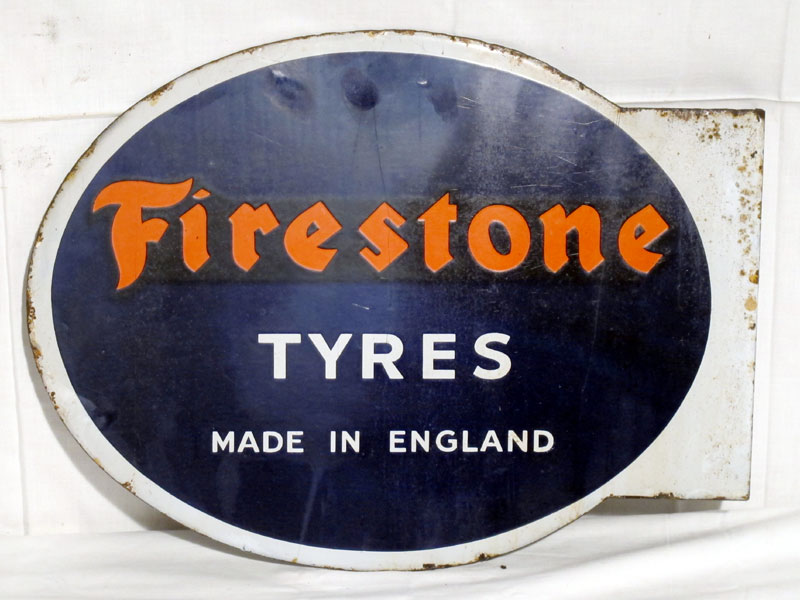 Lot 18 - 'Firestone Tyres' Enamel Advertising Sign (R)