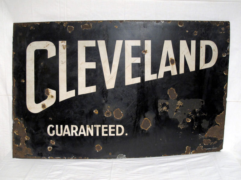 Lot 19 - 'Cleveland Guaranteed' Enamel Advertising Sign (R)