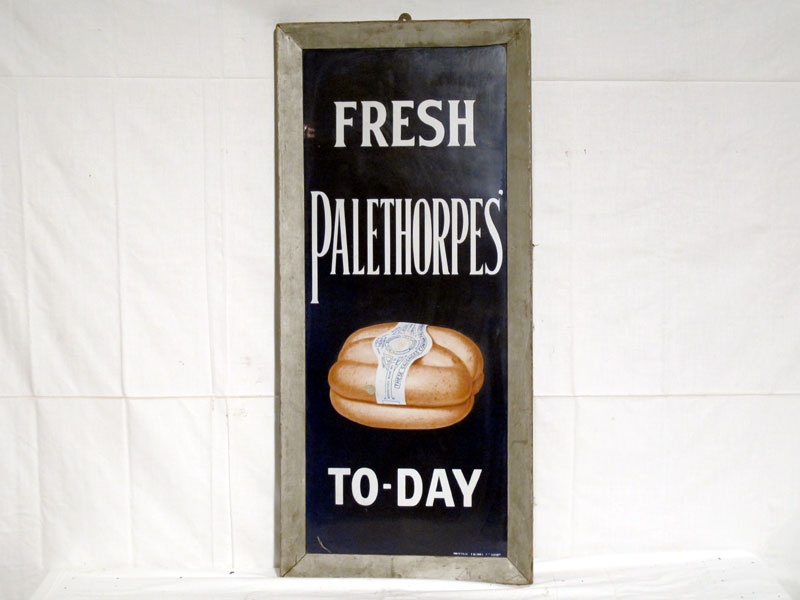 Lot 24 - 'Palethorpes Sausages' Pictorial Enamel Advertising Sign (R)