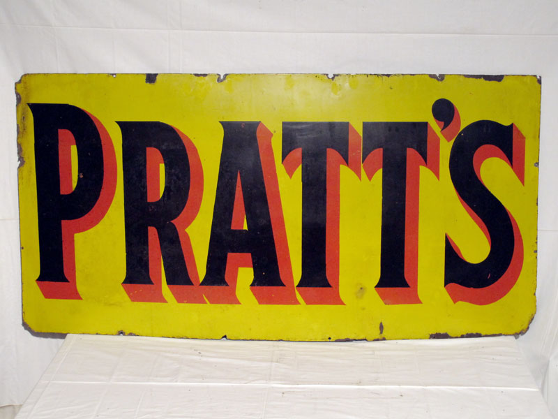 Lot 25 - 'Pratts' Enamel Advertising Sign (R)