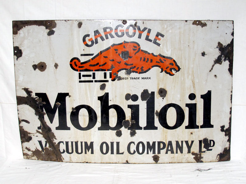 Lot 27 - 'Mobiloil Gargoyle Vacuum Oil Co.' Enamel Advertising Sign (R)