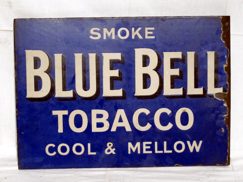 Lot 32 - 'Blue Bell Tobacco' Enamel Advertising Sign (R)