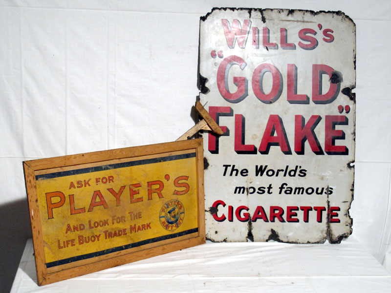 Lot 35 - 'Player's Cigarettes' Hanging Advertising Banner (R)