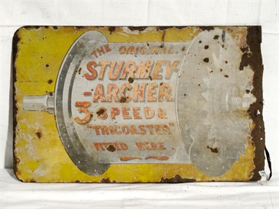 Lot 48 - 'Sturmey Archer Hubs' Pictorial Enamel Advertising Sign (R)