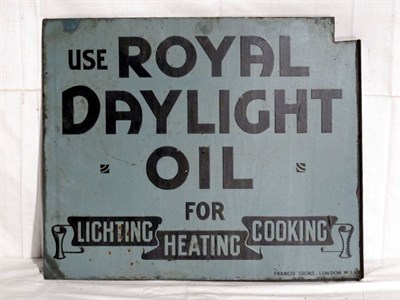 Lot 50 - 'Royal Daylight Oil' Enamel Advertising Sign (R)