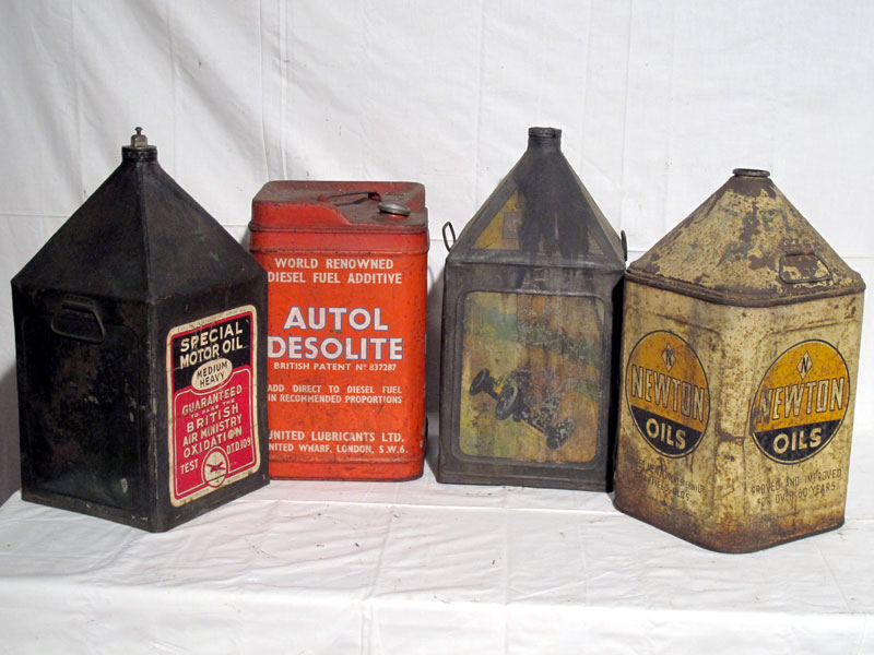 Lot 66 - Four 5-Gallon Oil Cans (R)