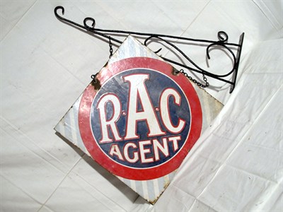 Lot 72 - 'R.A.C. Agent' Enamel Advertising Sign (R)