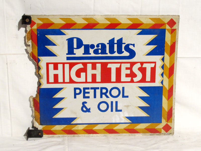 Lot 73 - 'Pratts High Test' Enamel Advertising Sign (R)
