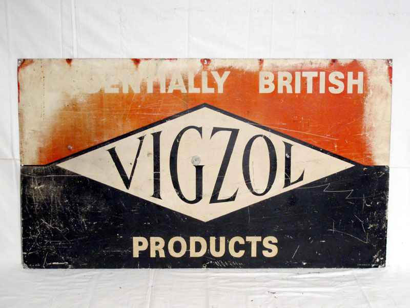 Lot 80 - 'Vigzol' Lithograph Tin Advertising Sign (R)