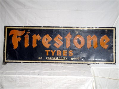 Lot 83 - 'Firestone Tyres' Lithograph Tin Advertising Sign (R)