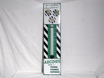 Lot 101 - 'Duckhams Adcoids' Enamel Thermometer Sign (R)