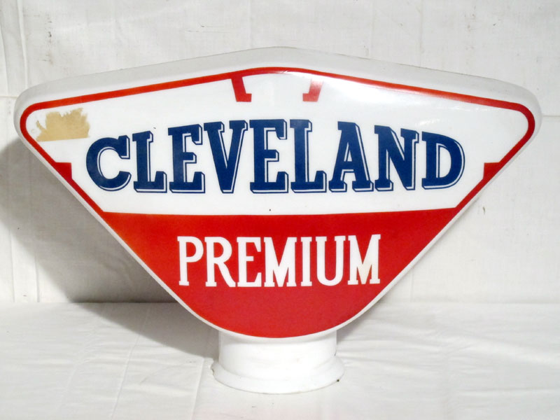 Lot 109 - 'Cleveland Premium' Glass Petrol Pump Globe (R)