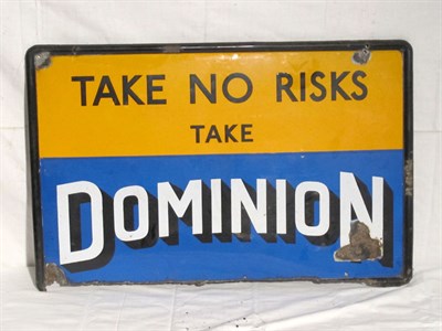 Lot 111 - 'Dominion Petrol' Enamel Advertising Sign (R)