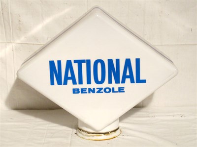 Lot 113 - 'National Benzole' Glass Petrol Pump Globe (R)