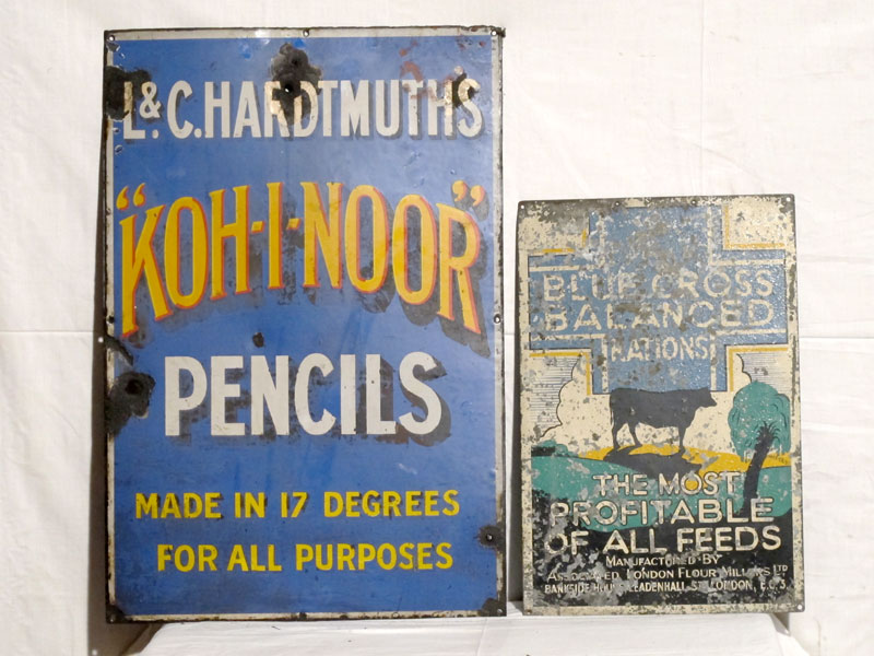 Lot 10 - 'Blue Cross Balanced Nations' Pictorial Tin Advertising Sign