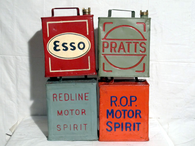 Lot 13 - Four Restored Two-Gallon Petrol Cans