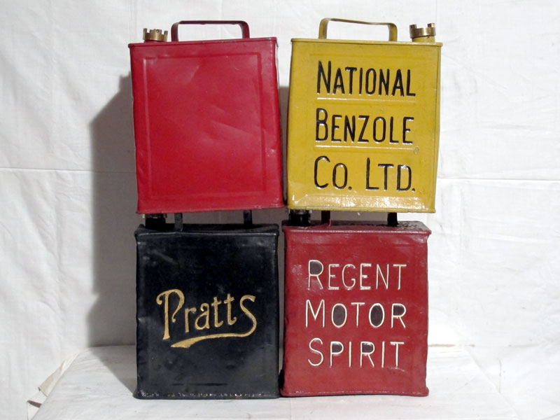 Lot 14 - Four Restored Two-Gallon Petrol Cans