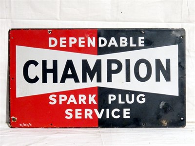 Lot 28 - 'Champion' Enamel Advertising Sign