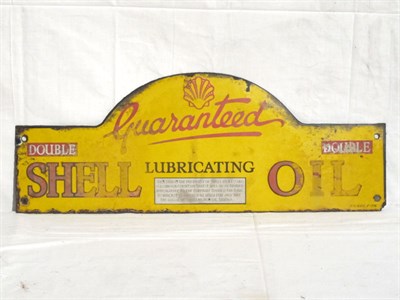 Lot 51 - 'Shell Lubricating Oil Double Grade' Enamel Advertising Sign