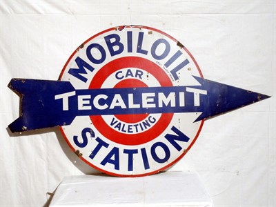 Lot 53 - 'Mobiloil Tecalemit' Enamel Advertising Sign