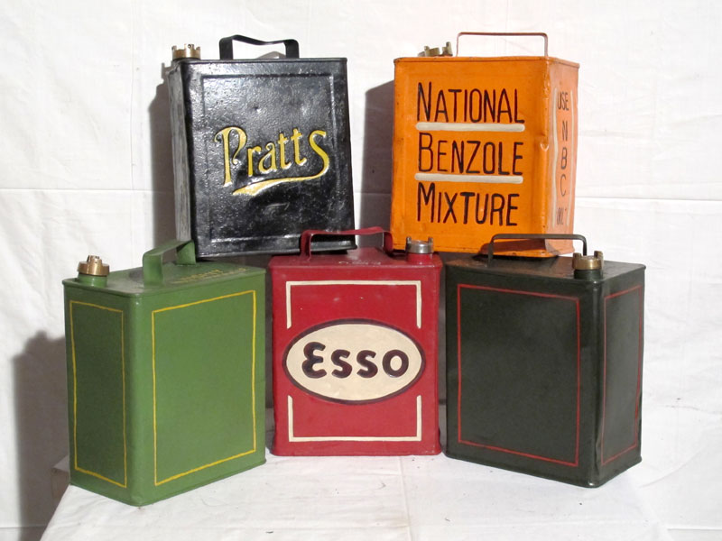 Lot 54 - Five Two-Gallon Capacity Petrol Cans