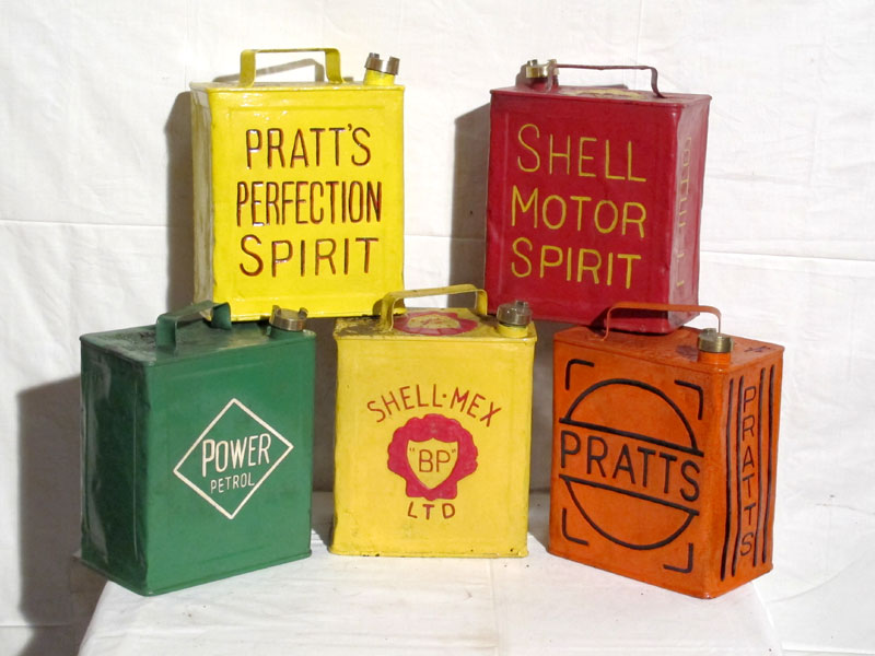 Lot 55 - Five Two-Gallon Capacity Petrol Cans