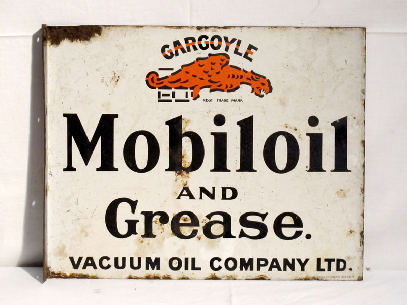 Lot 65 - 'Mobiloil Gargoyle' Enamel Advertising Sign