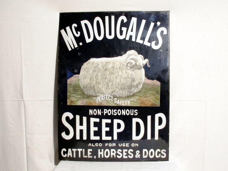 Lot 75 - 'McDougall's Sheep Dip' Enamel Sign