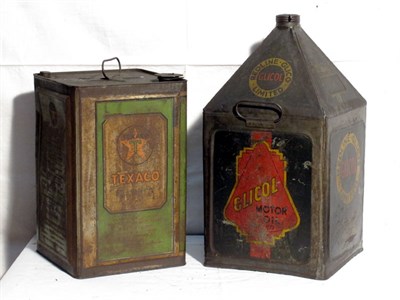 Lot 82 - Two 5-Gallon Capacity Oil Tins