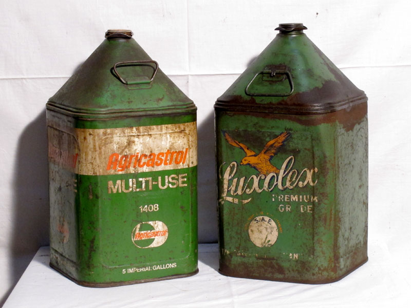 Lot 83 - Two 5-Gallon Capacity Oil Tins