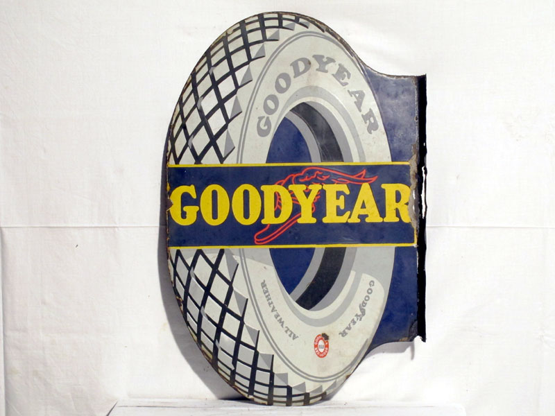 Lot 84 - 'Goodyear Tyres' Enamel Advertising Sign