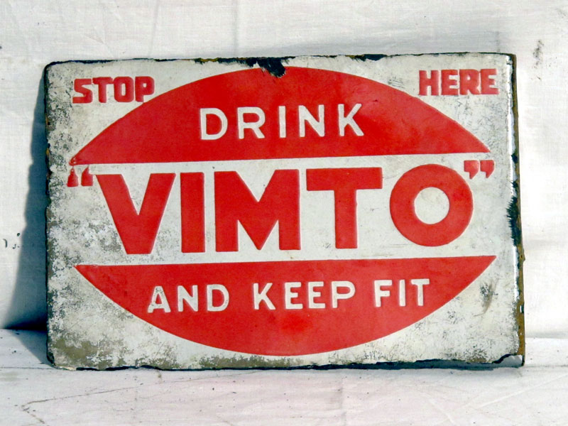 Lot 85 - 'Drink Vimto' Small-Format Enamel Advertising Sign