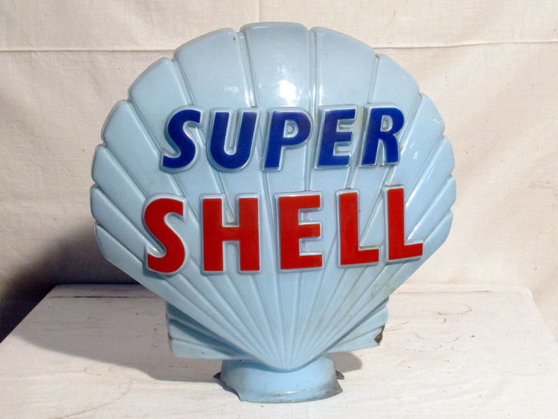 Lot 90 - 'Super Shell' Glass Petrol Pump Globe