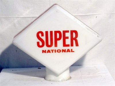 Lot 101 - 'Super National' Glass Petrol Pump Globe