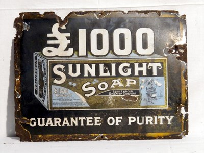 Lot 102 - 'Sunlight Soap' Pictorial Enamel Sign