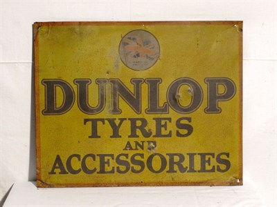 Lot 104 - 'Dunlop Tyres & Accessories' Tin Advertising Sign
