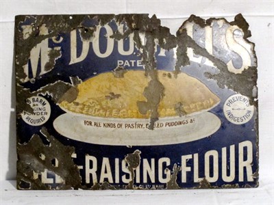 Lot 111 - 'McDougalls Self-Raising Flour' Enamel Advertising Sign