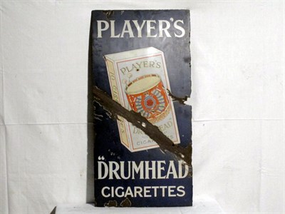 Lot 112 - 'Player's Drumhead Cigarettes' Enamel Advertising Sign