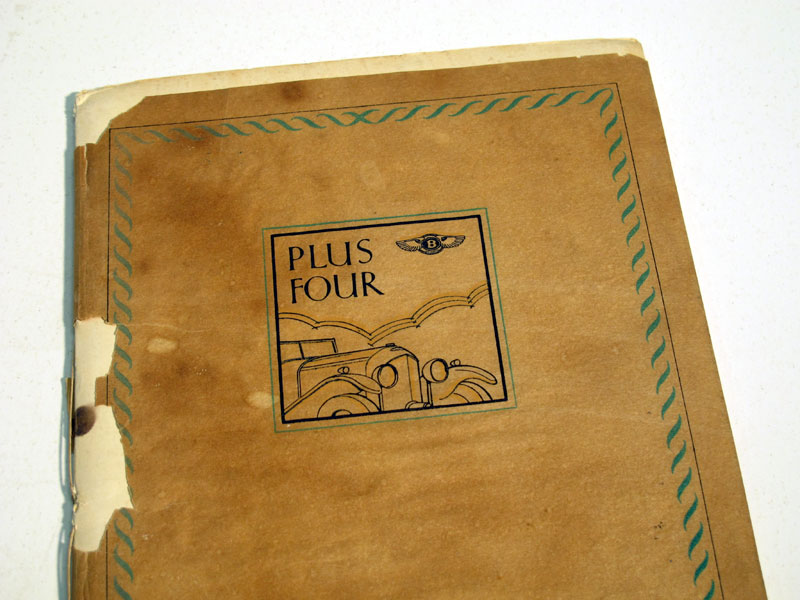 Lot 4 - 'Plus Four' by Bentley Motors Ltd, 1930 Victory Booklet